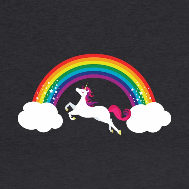 Happy Unicorn Sparkly Rainbow by Alice_Wieckowska